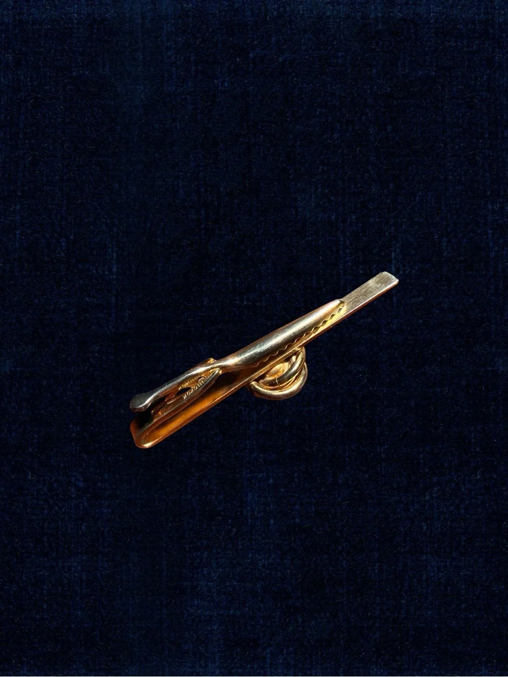 Hickok Gold-Tone Mid- Century Formal Cufflinks and Tie Bar Set with Original Box